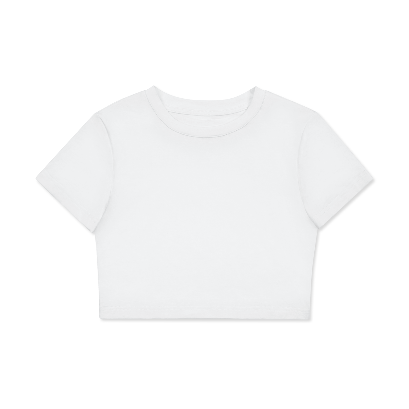 Fitted Crop Tee - Bright White